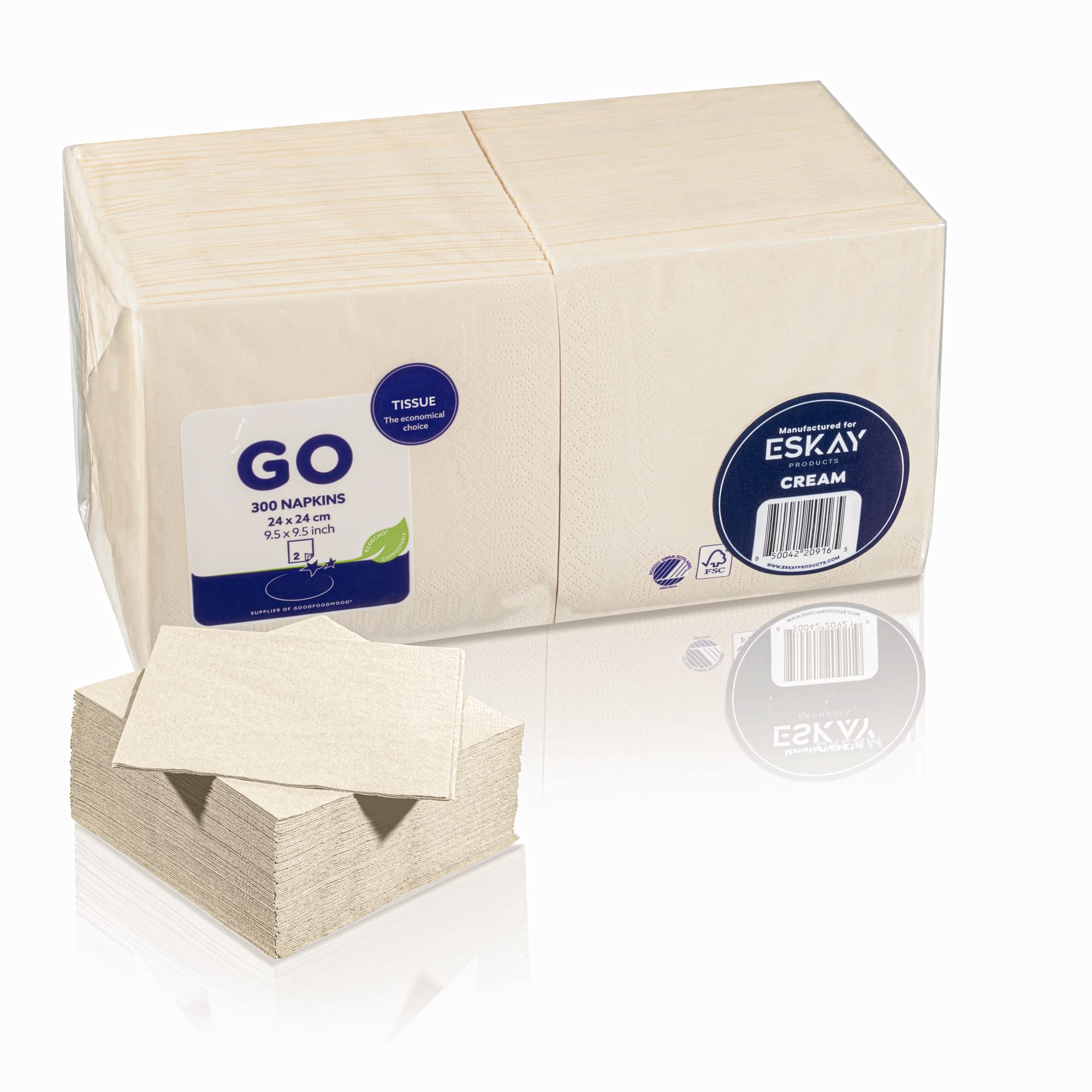 Amazon.com: Cream Beverage Napkins, 2-Ply Disposable Paper Napkins